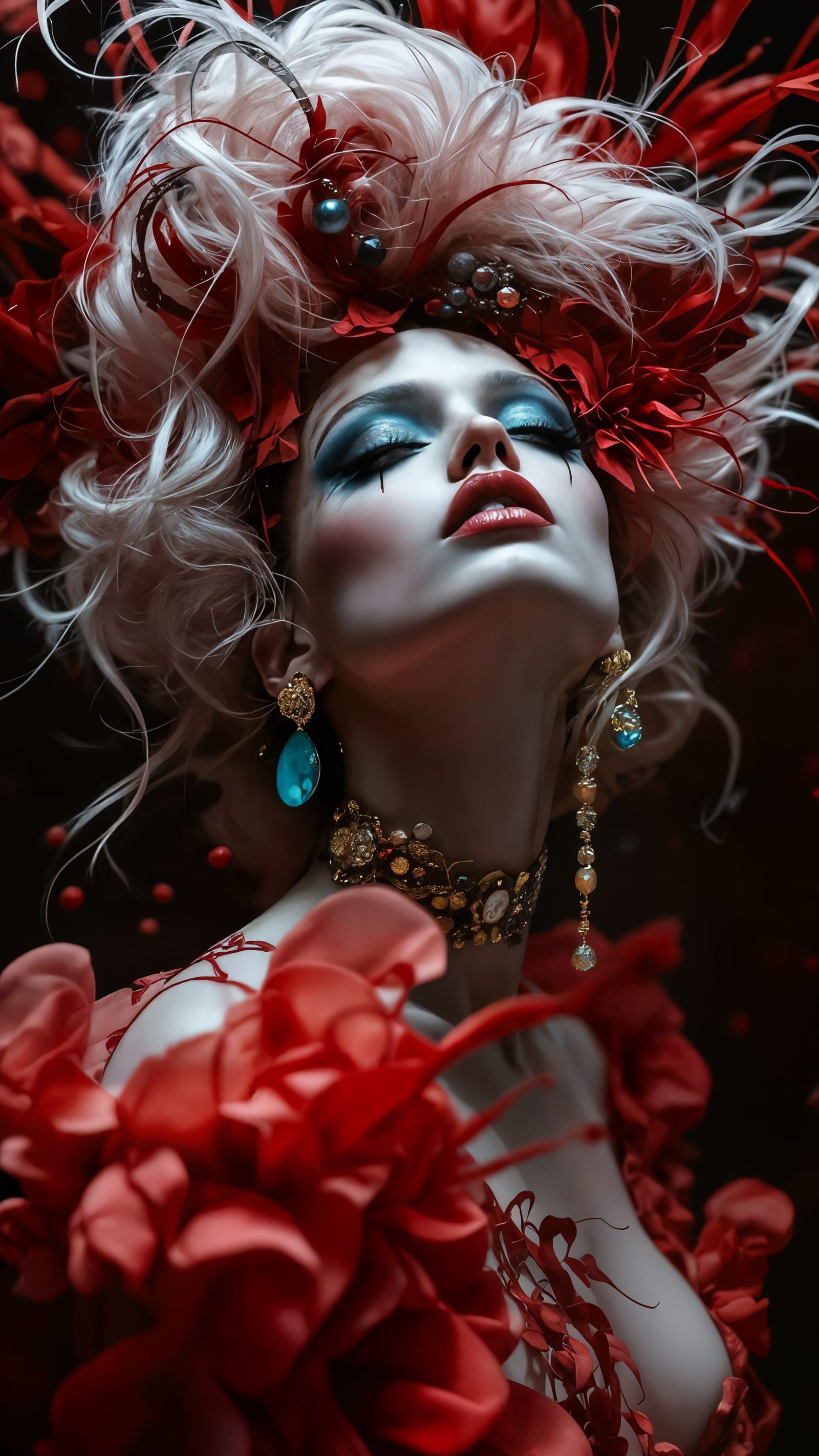 Edgy Haute Couture Portrait with Bold Colors