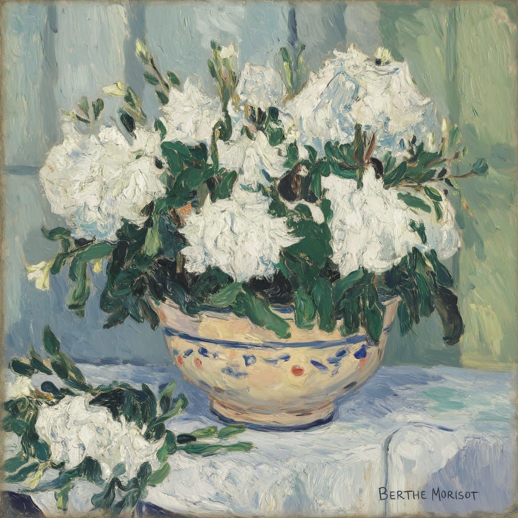 More white flowers in a bowl