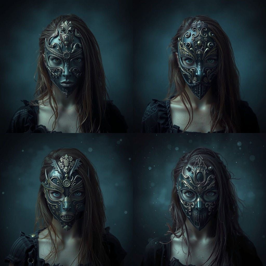 Ethereal Portrait in Dark, Moody Atmosphere