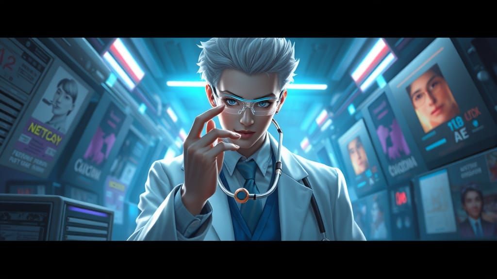 Anime Doctor Portrait in Detailed 3D Style