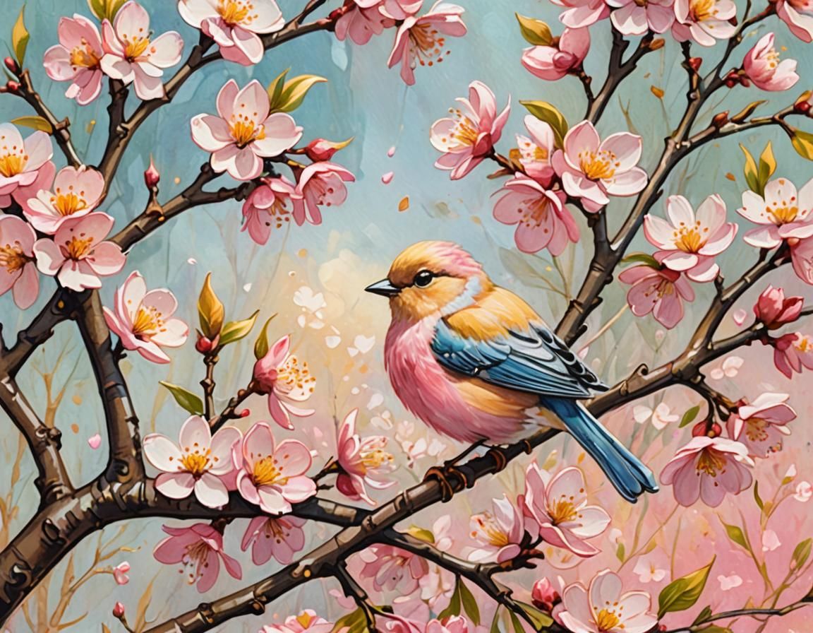 Pink Cherry Blossoms Support Breast Cancer Awareness