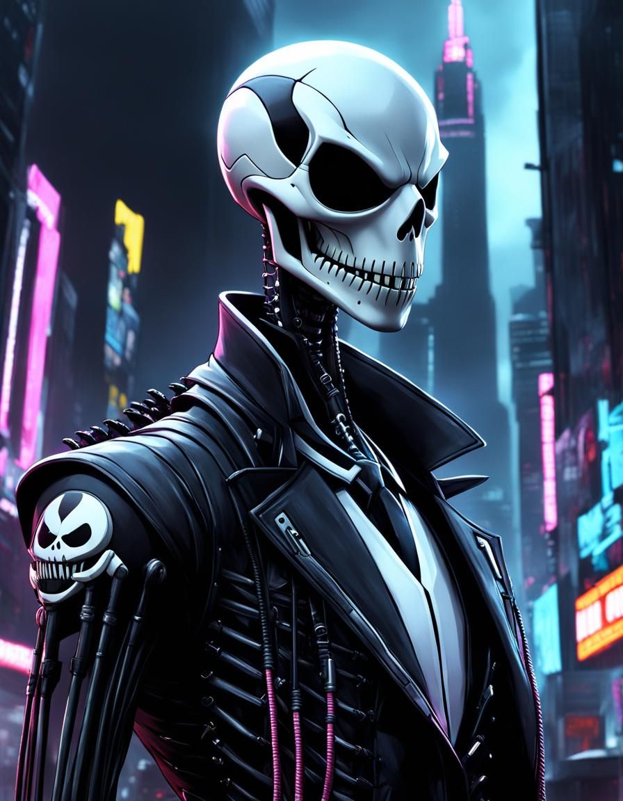 Biopunk Jack Skellington Venom Hybrid Portrait