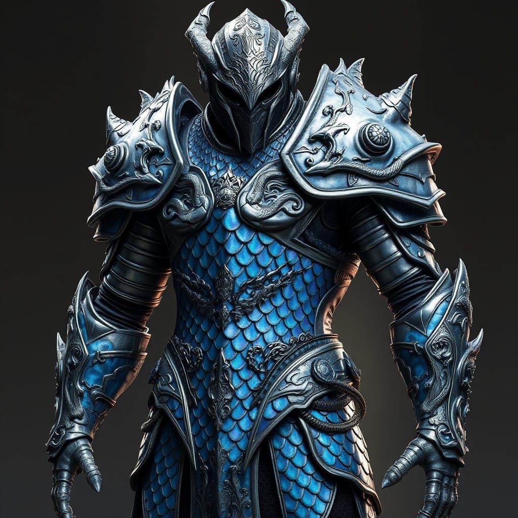 Dragon-Scale Mithril Armor in Iridescent Opal Shimmer