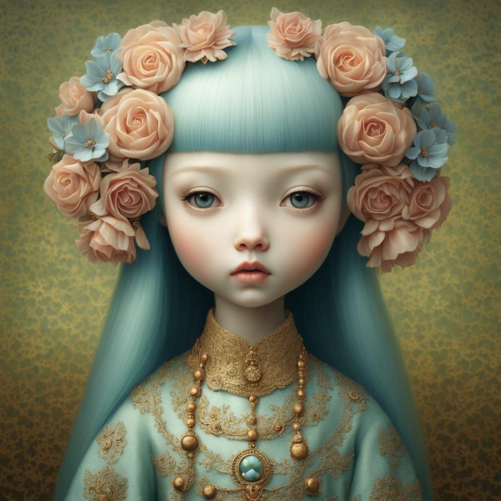 Surreal Portrait in Dark Dreamlike Style