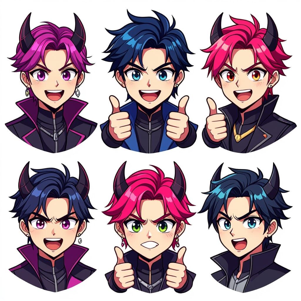 K-Pop Demon Hunter Emotes: Happy, Angry, Surprised Faces