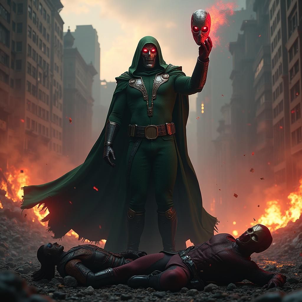 Doctor Doom's Triumph: A Dark Fantasy Scene