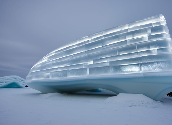 Futuristic Ice Hotel in Photorealistic 8K