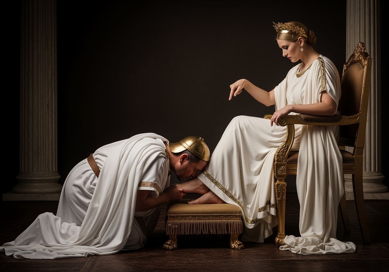 Roman Senator Bows to Empress, Professional Photography