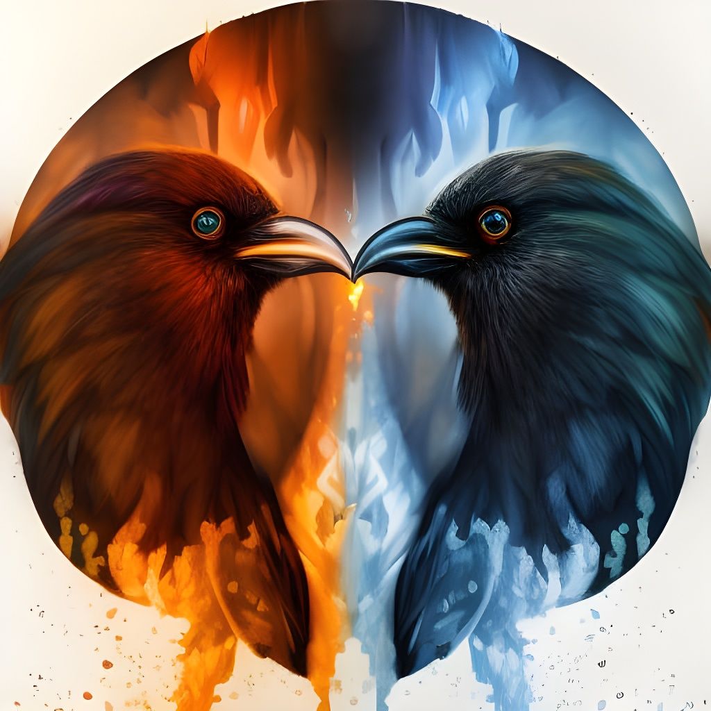 Hyperrealistic Forest of Fire and Ice