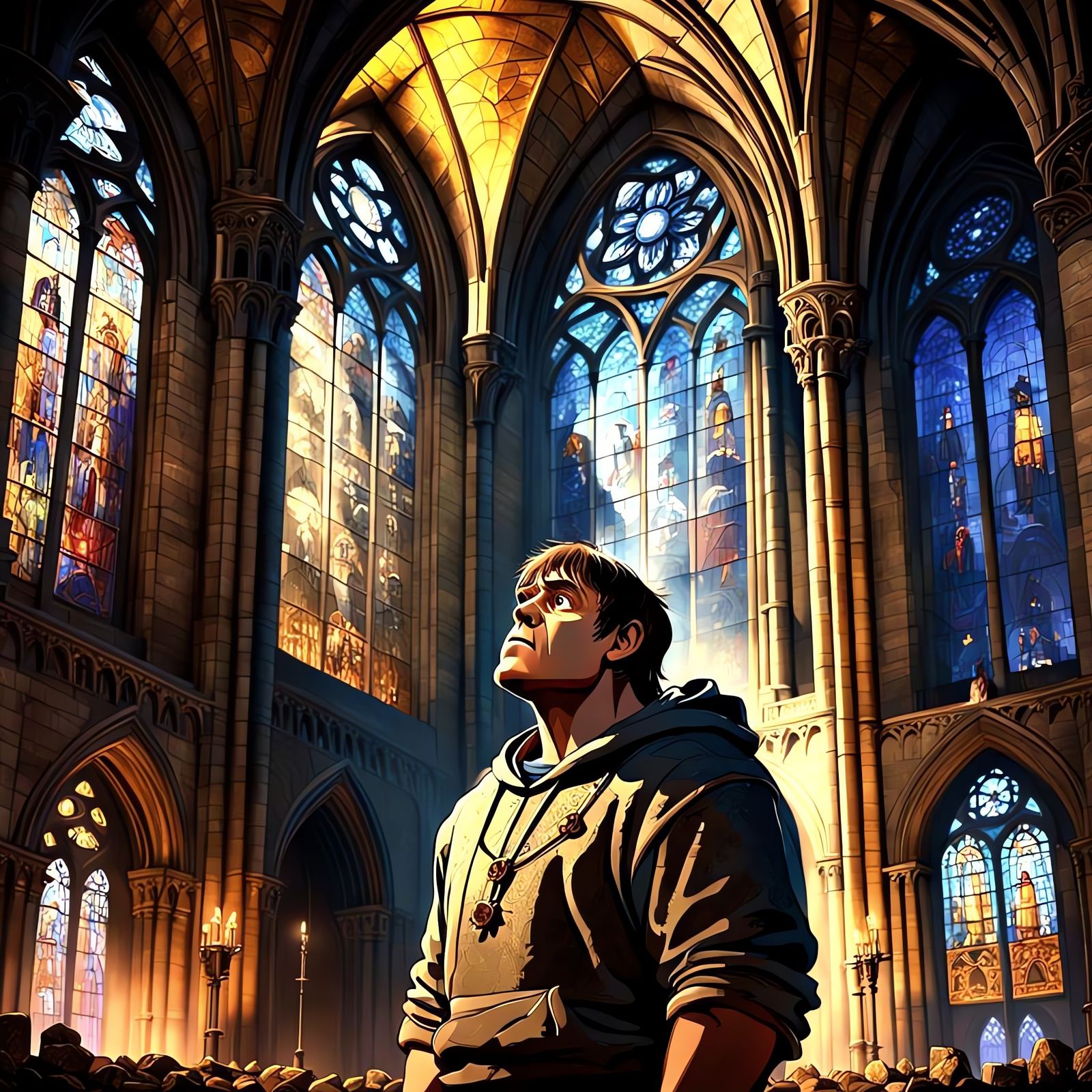 Quasimodo in Notre-Dame Book Cover in 3D Style