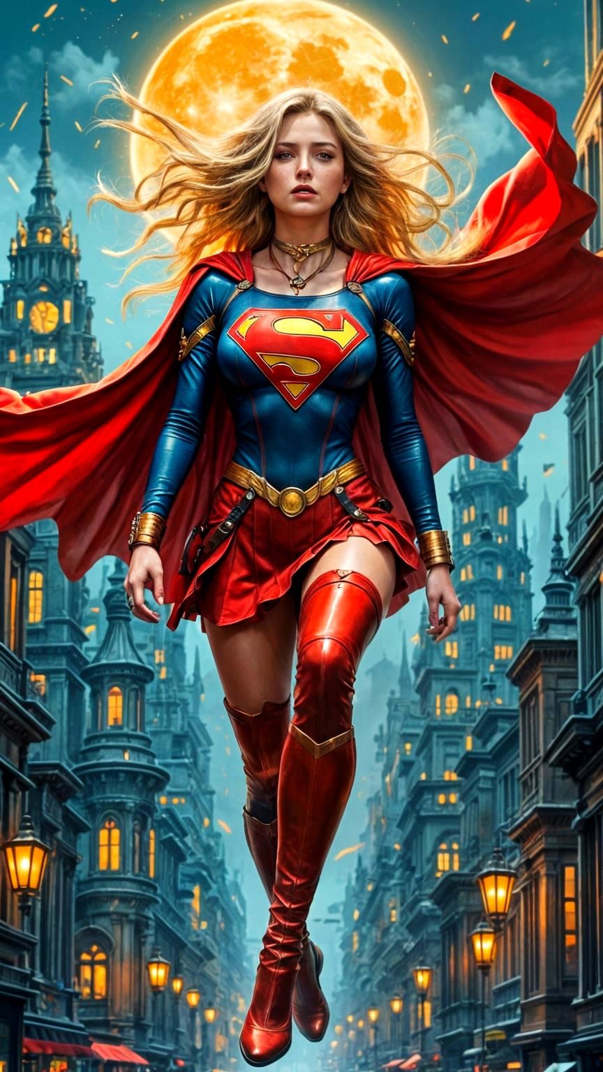 Supergirl, ready to fight crime.