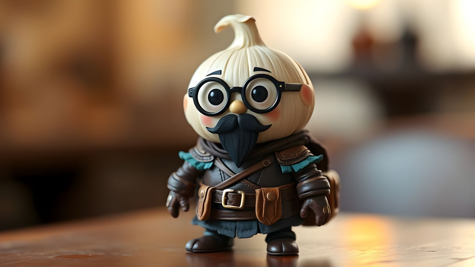 Charming Garlic Adventurer in Whimsical Armor