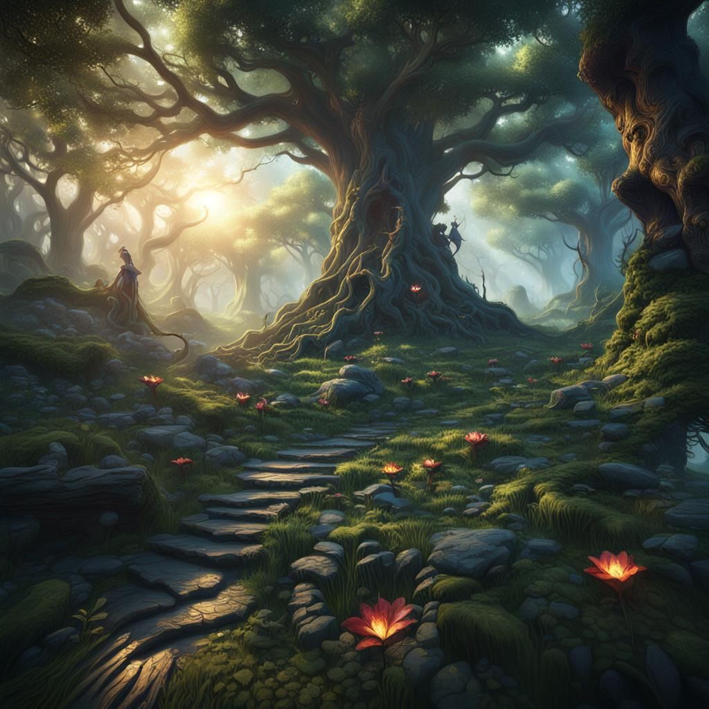 Magical Forest Concept Art in Deep Color