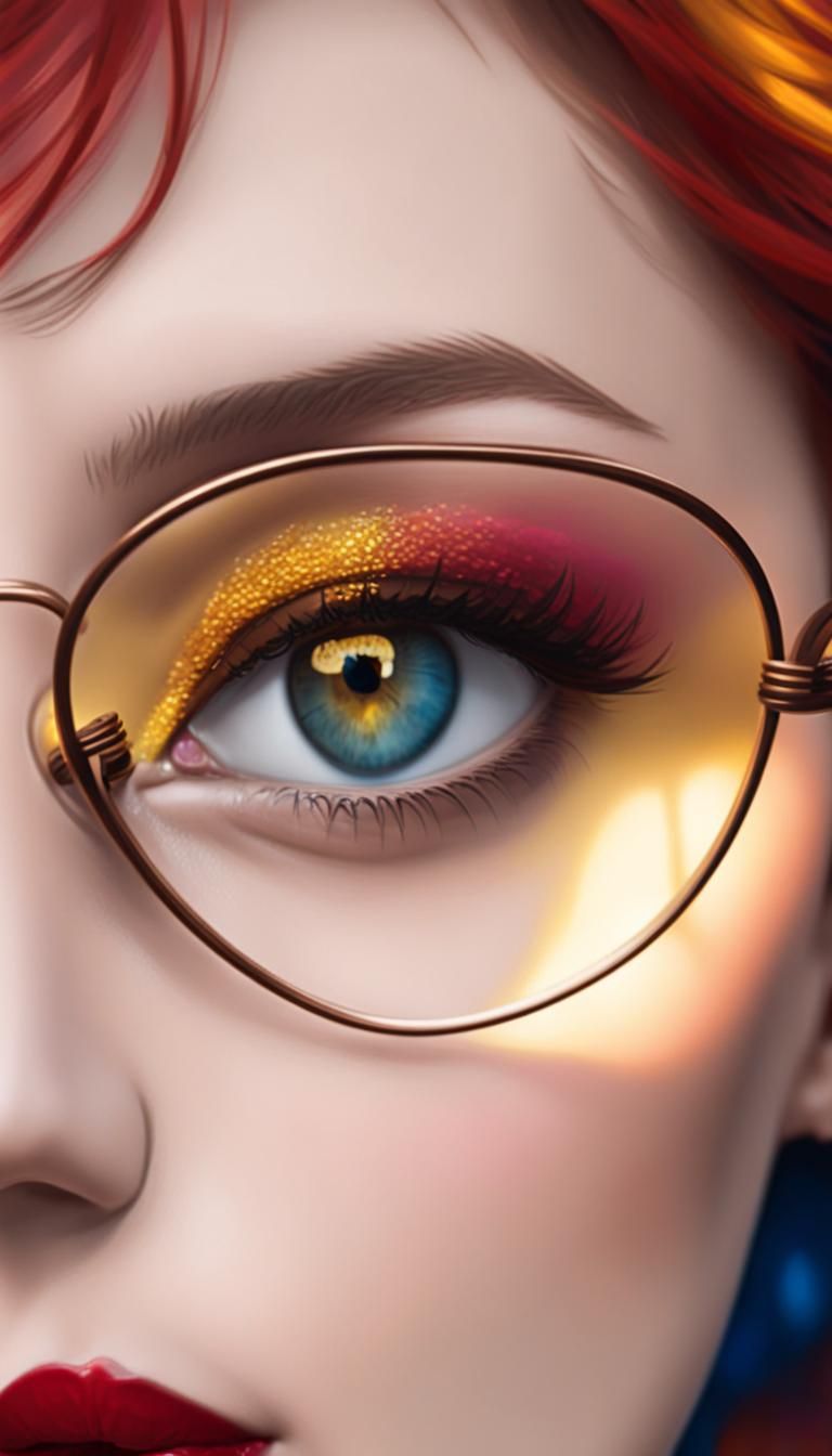 Hyperrealistic Close-up of a Russian Girl with Aviators