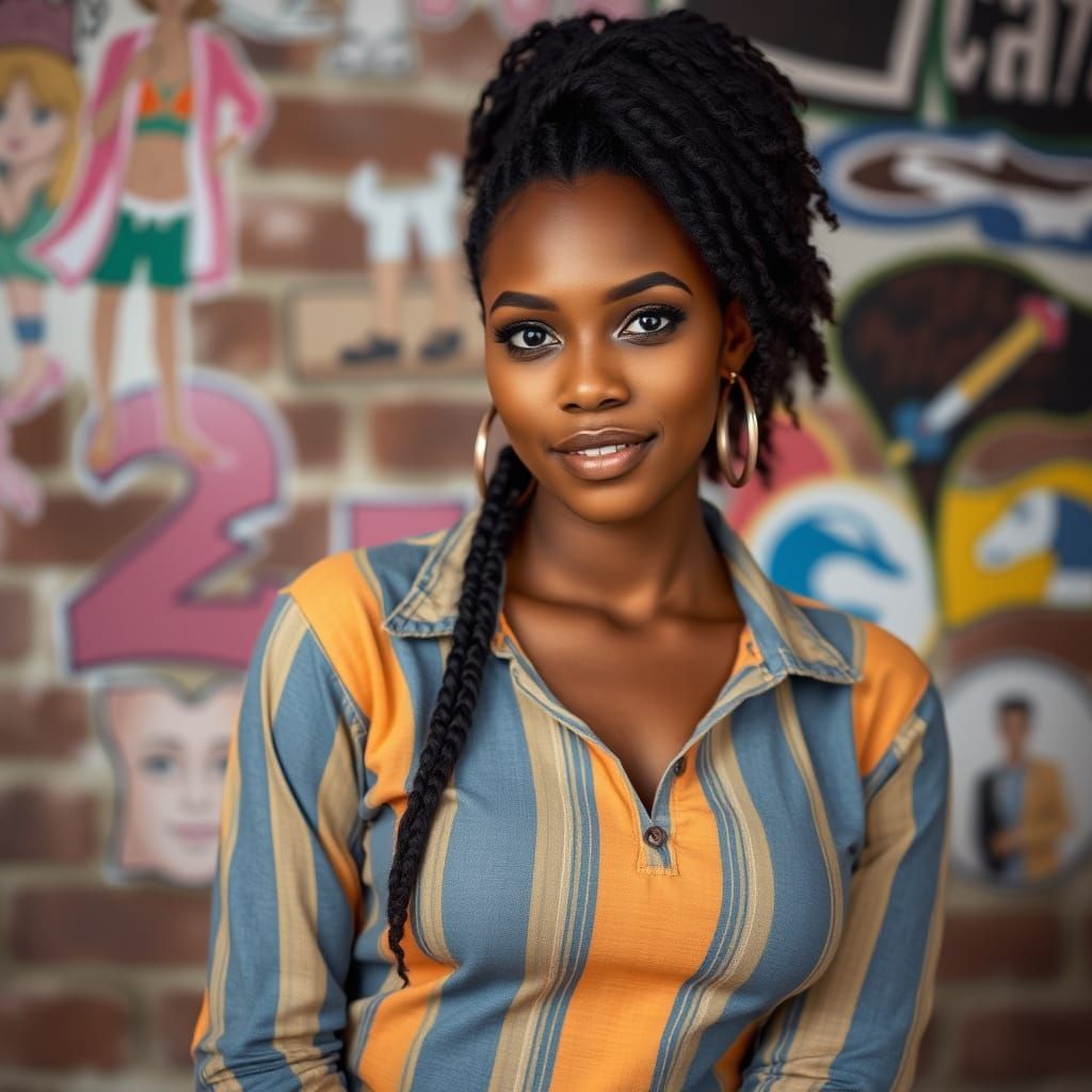 Beautiful Black Hispanic Woman Portrait