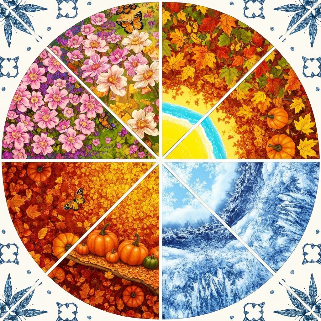 Harmonious Seasonal Mandala in Kaleidoscope Design