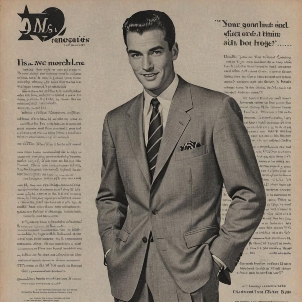1950s Style Magazine Ad of Handsome Man