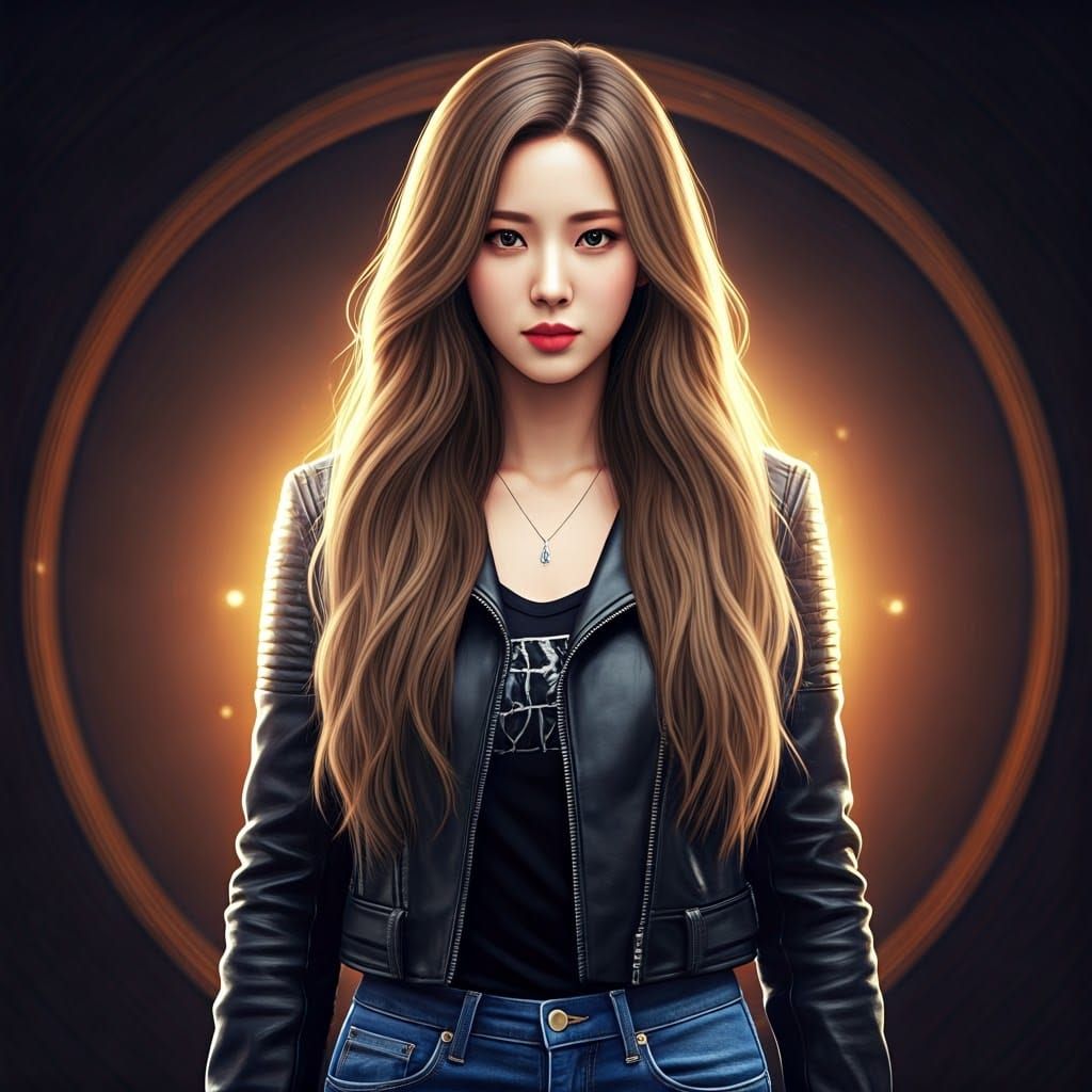 Dramatic K-Pop Star in Hyper-Realistic Portrait