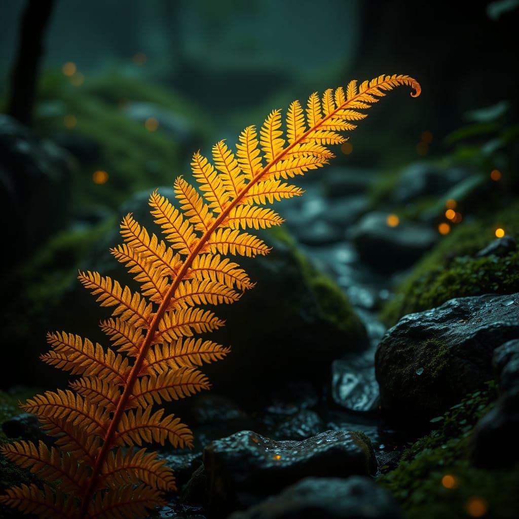 Ethereal Ferns in Enchanted Forest
