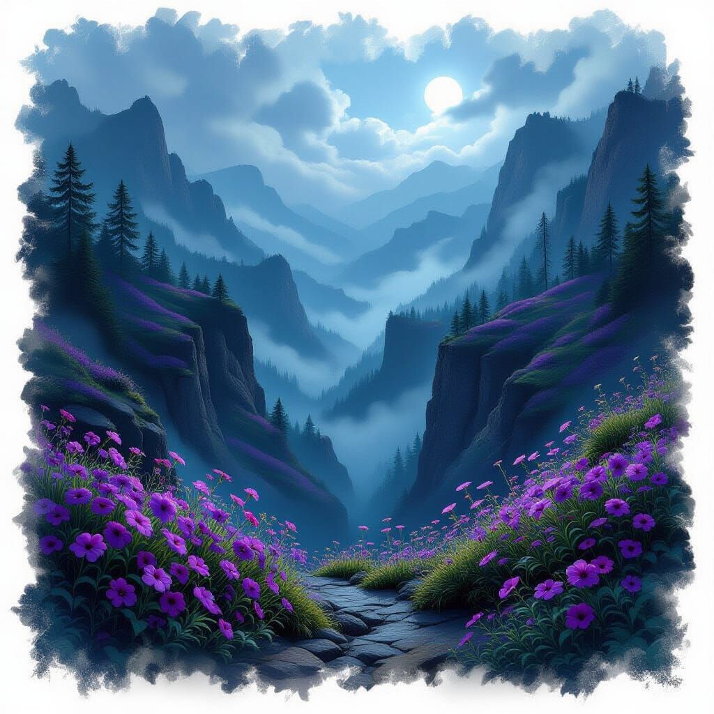 Mystical Sundew Valley With Purple Phlox