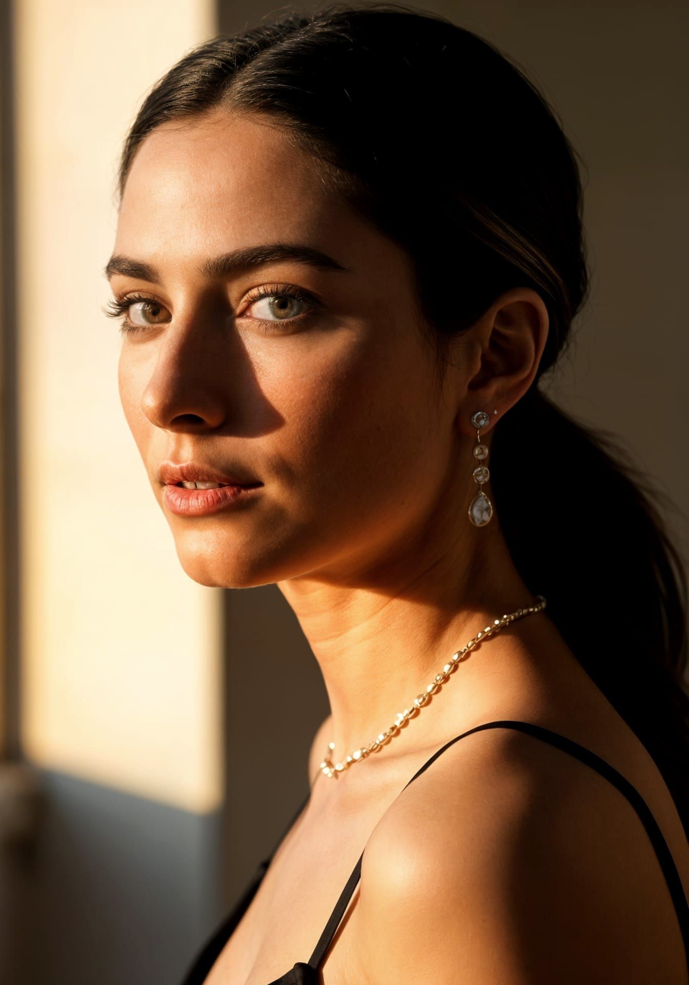 Golden Hour Portrait of a Woman in Photo Realism