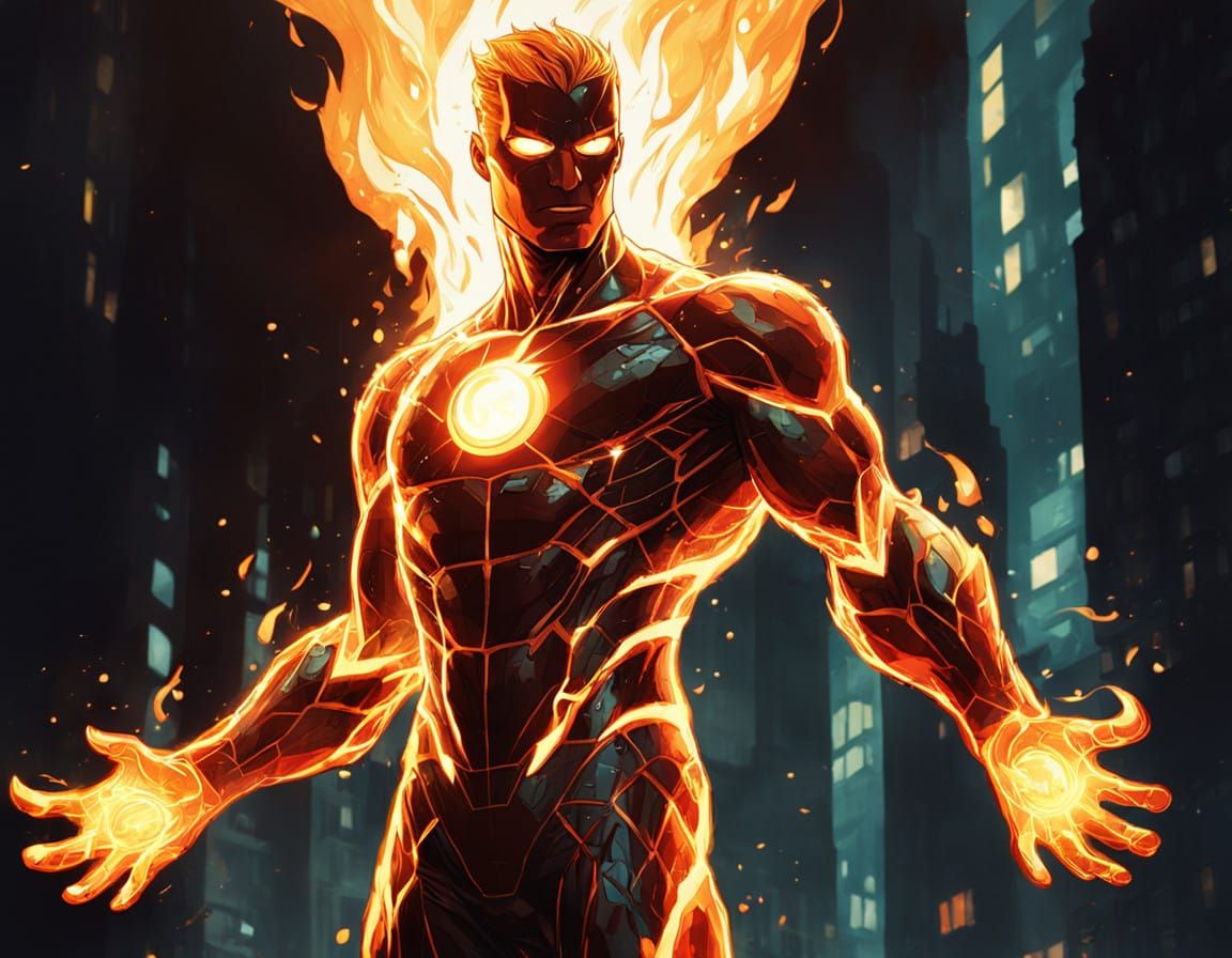 Marvel's Human Torch Ignites in a Fiery Tuxedo