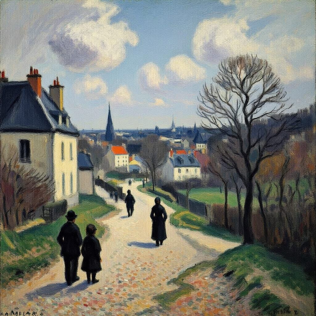 Grimdark Landscape in Pissarro Impressionist Style