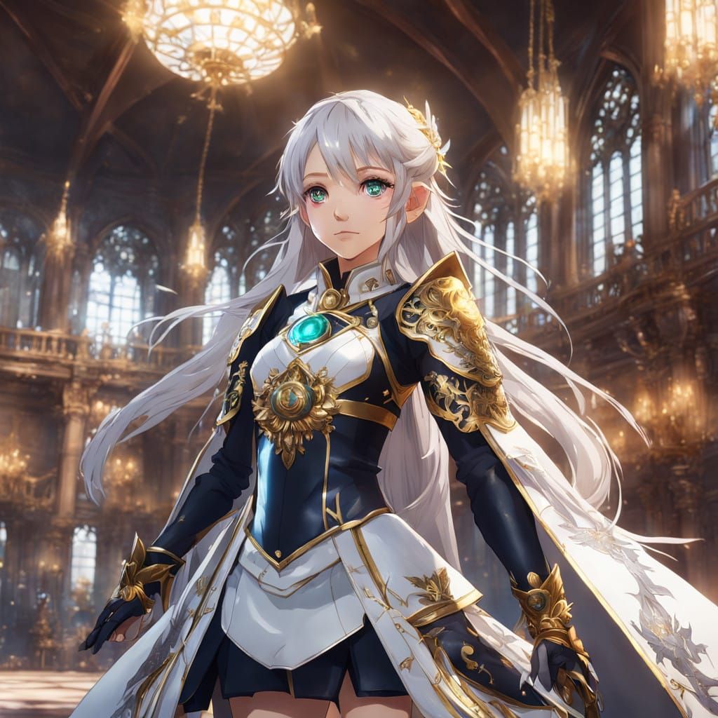 Regal Female Guild Leader in Anime-Inspired 3D Art