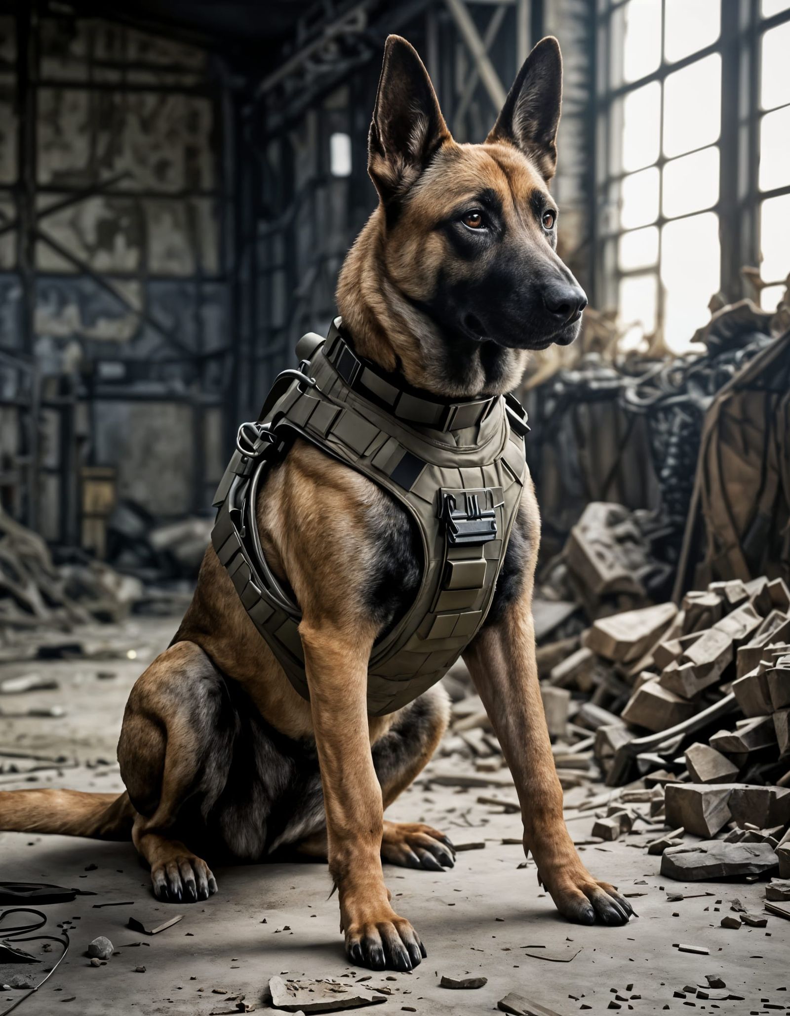 Special Forces Soldier Bonds With Military Dog in War Zone