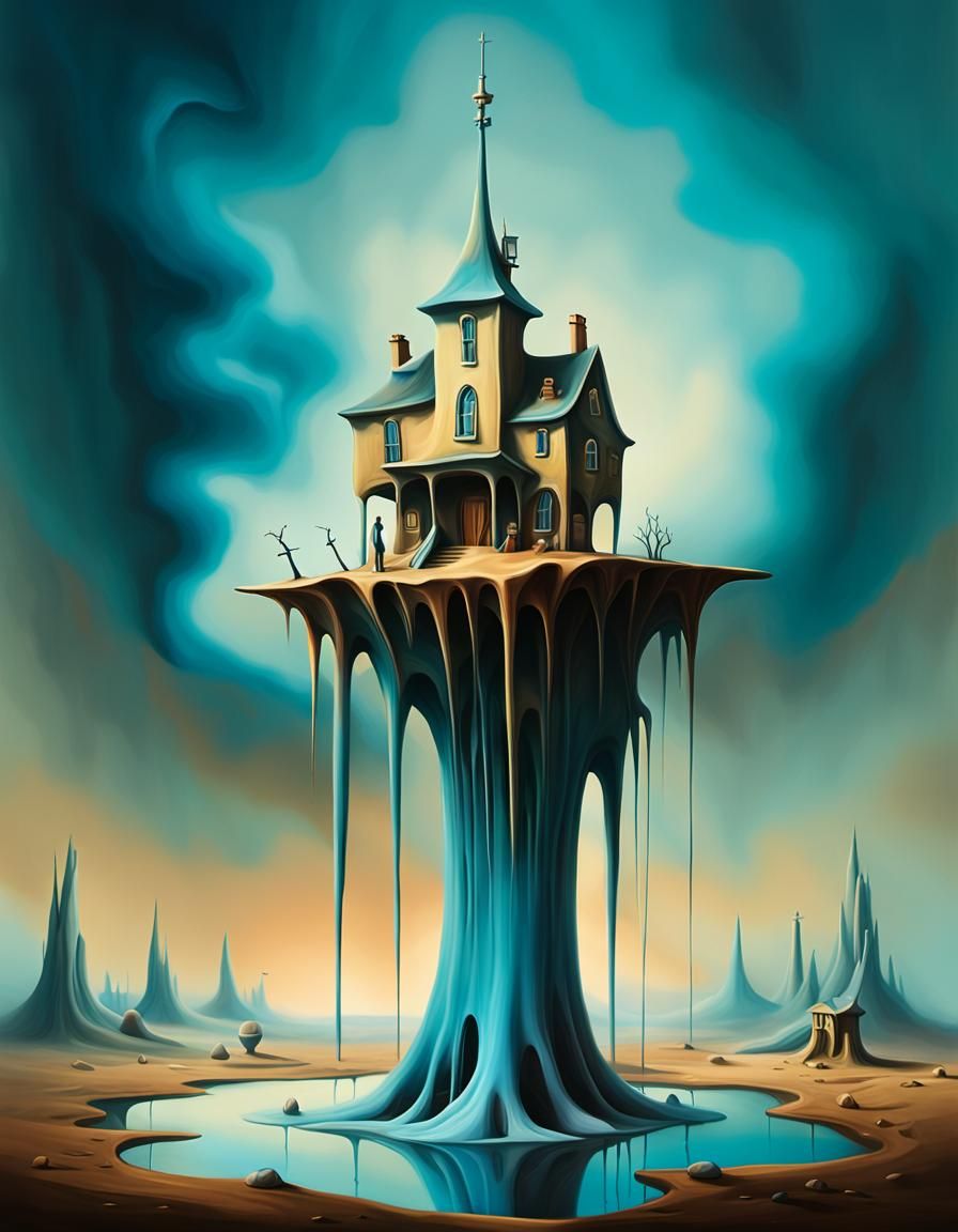 Surreal Furniture Melts in Dreamlike Liminal Space