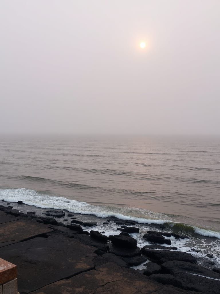 Serene Coastal Scene at Dusk in Photorealistic 4K