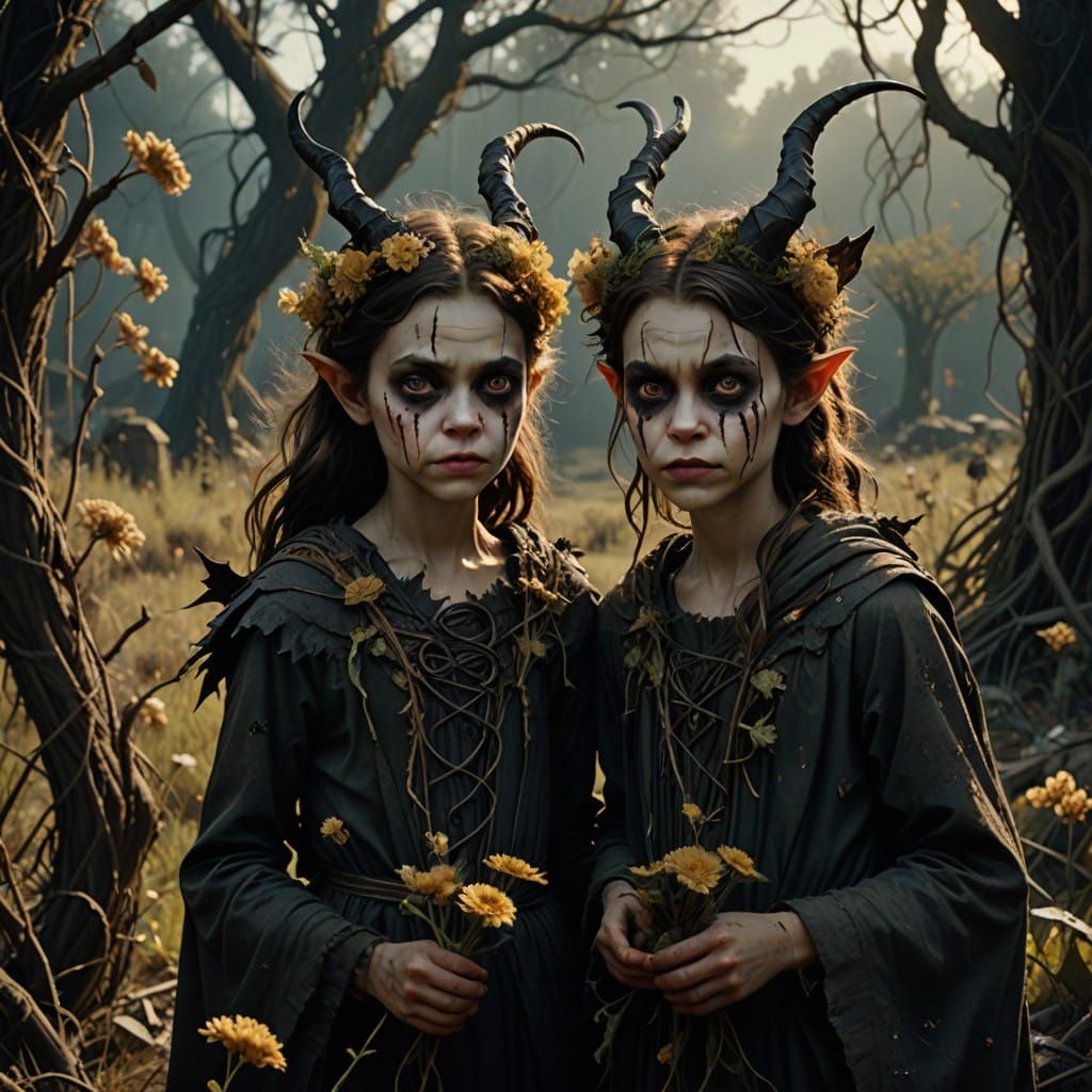 Demonic Floral Beings Exude Mischievous Innocence in Cinemat...