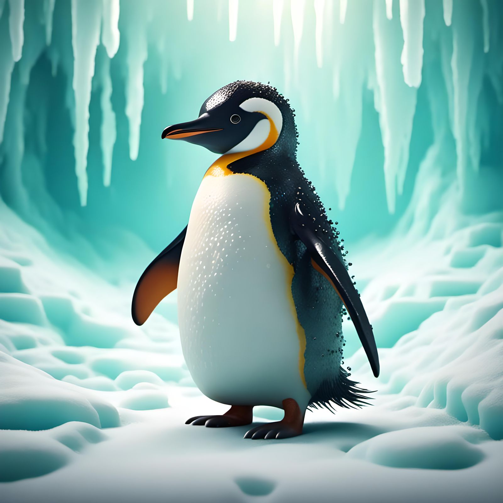 Penguin Generated with Custom LoRA Model