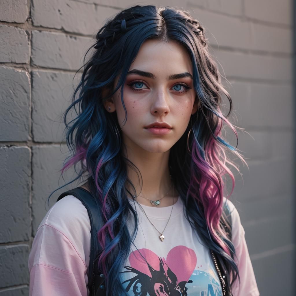 Hyperrealistic Portrait of a Punk Teen in Unreal Engine 5