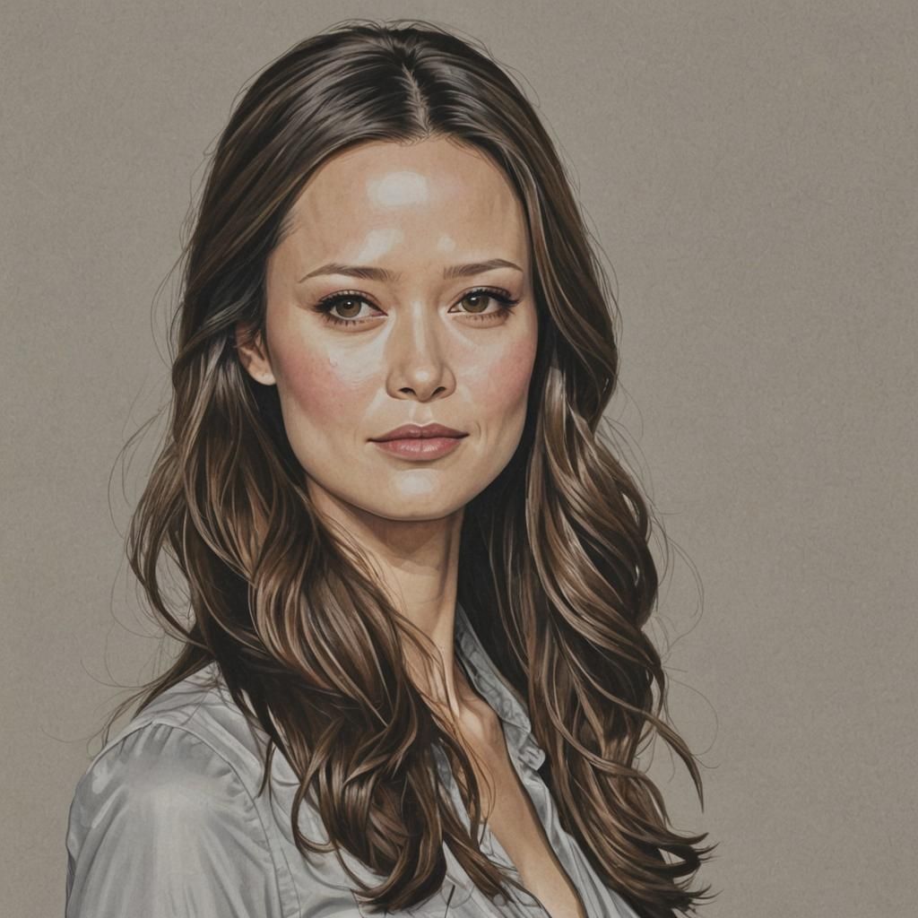 Summer Glau Portrait Generated by AI