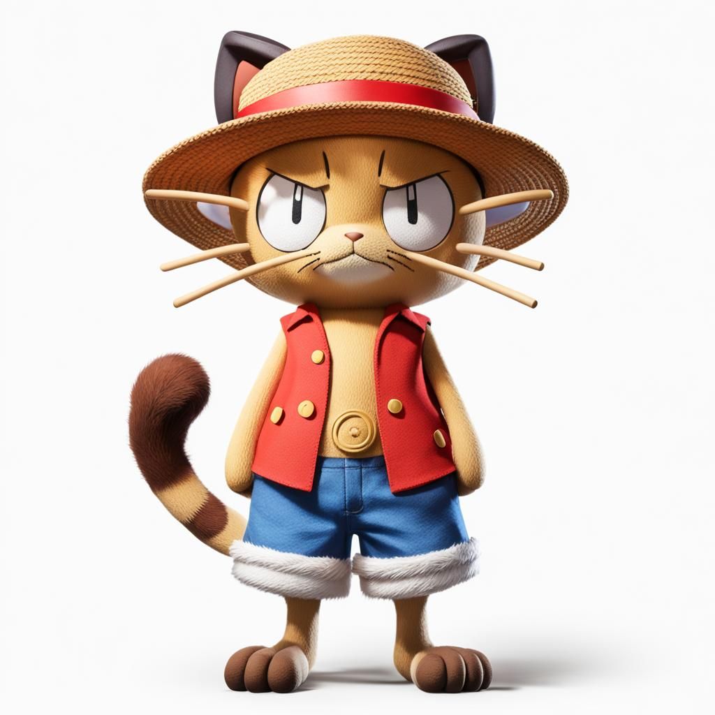Meowth as Monkey D. Luffy: A Pokemon Cosplay