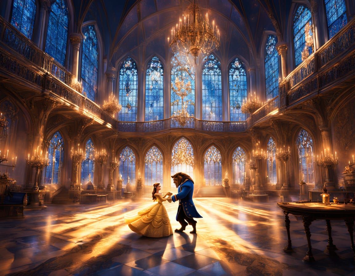 Belle and Beast: A Digital Art Masterpiece