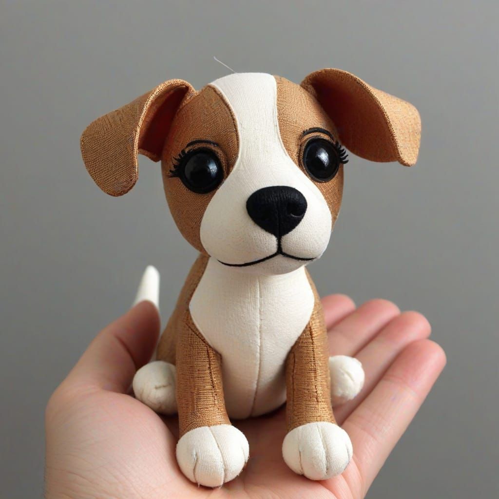 Whimsical Fabric Puppy