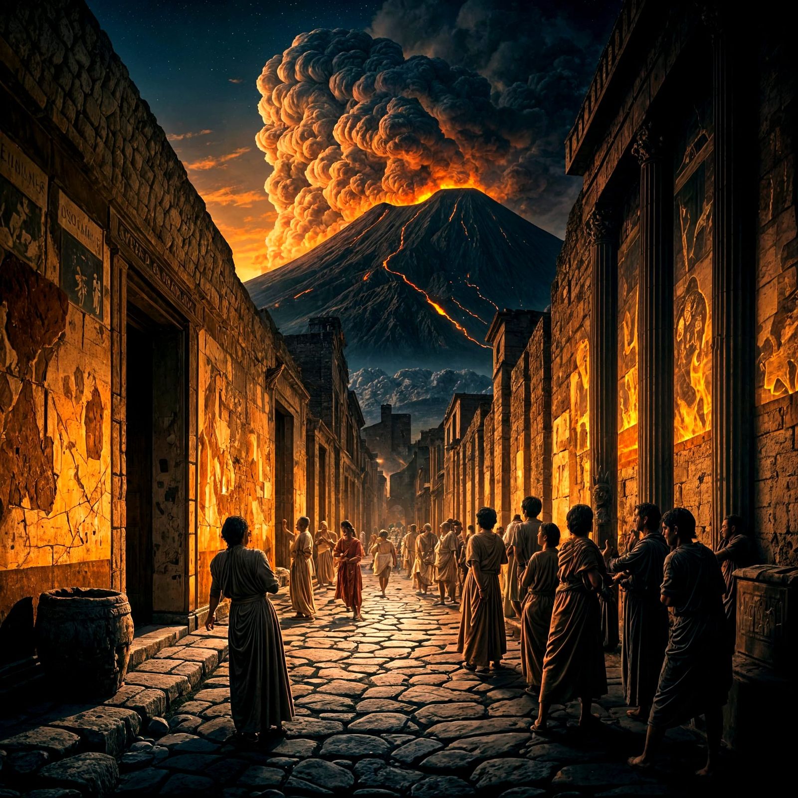 Vulcan's Fury: Vesuvius Erupts Over Pompeii