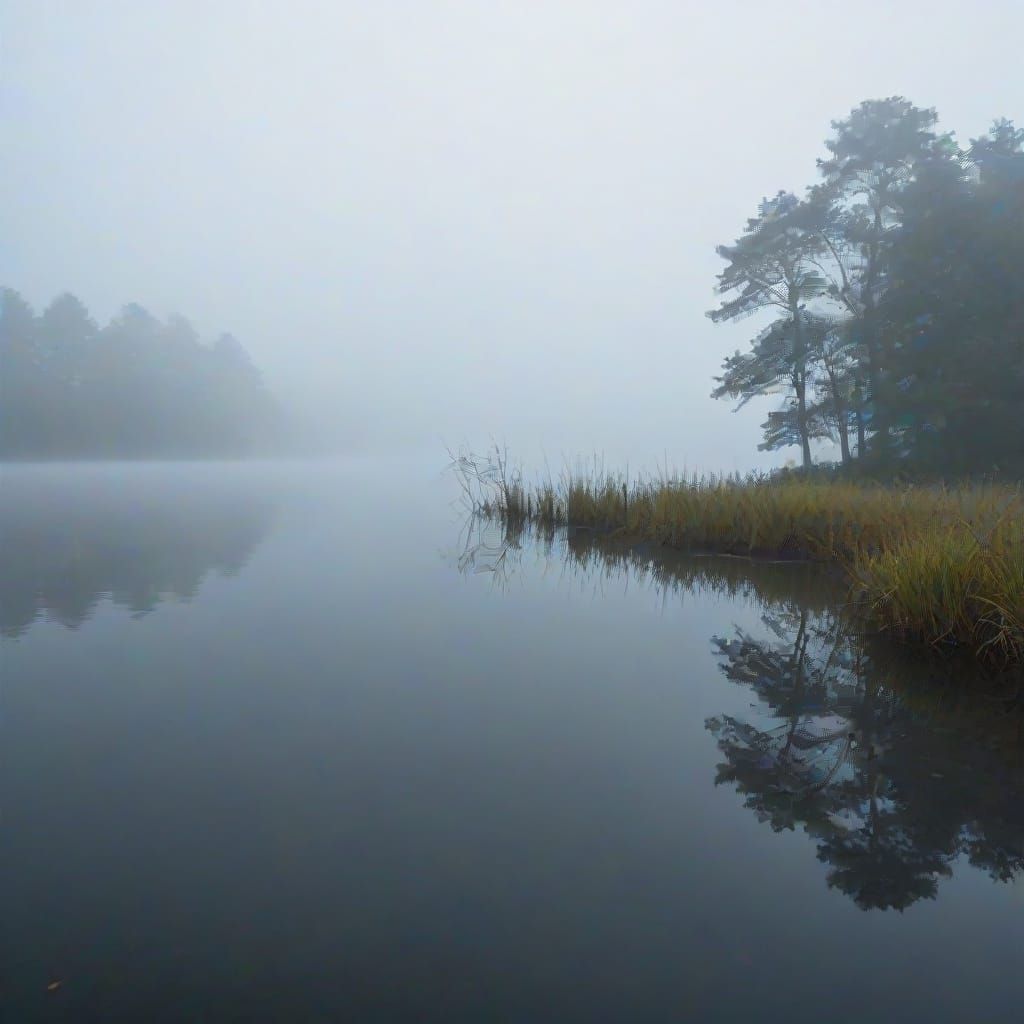 Serene Lake: Long Exposure Photography