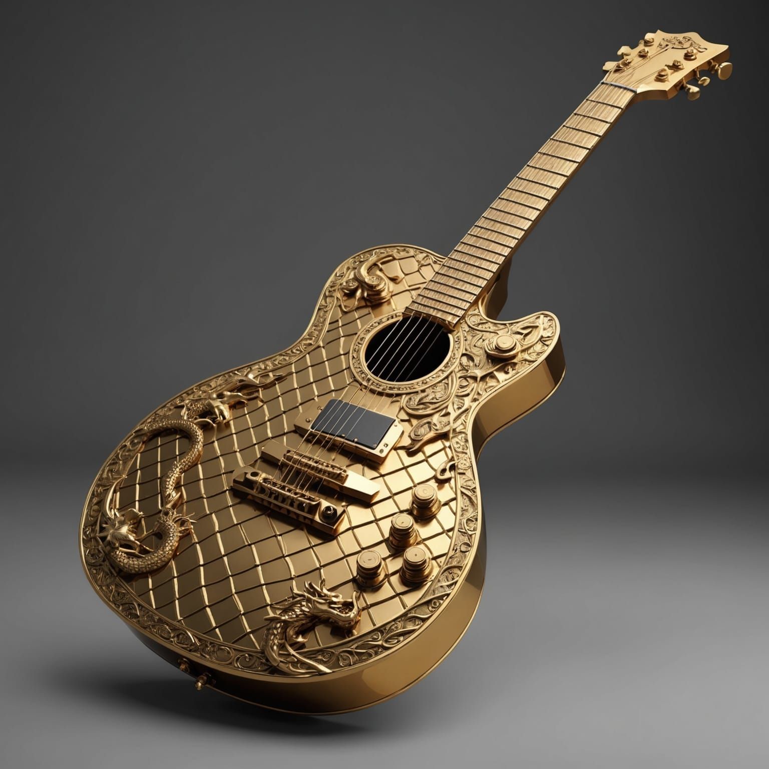 Golden Dragon Scale Guitar