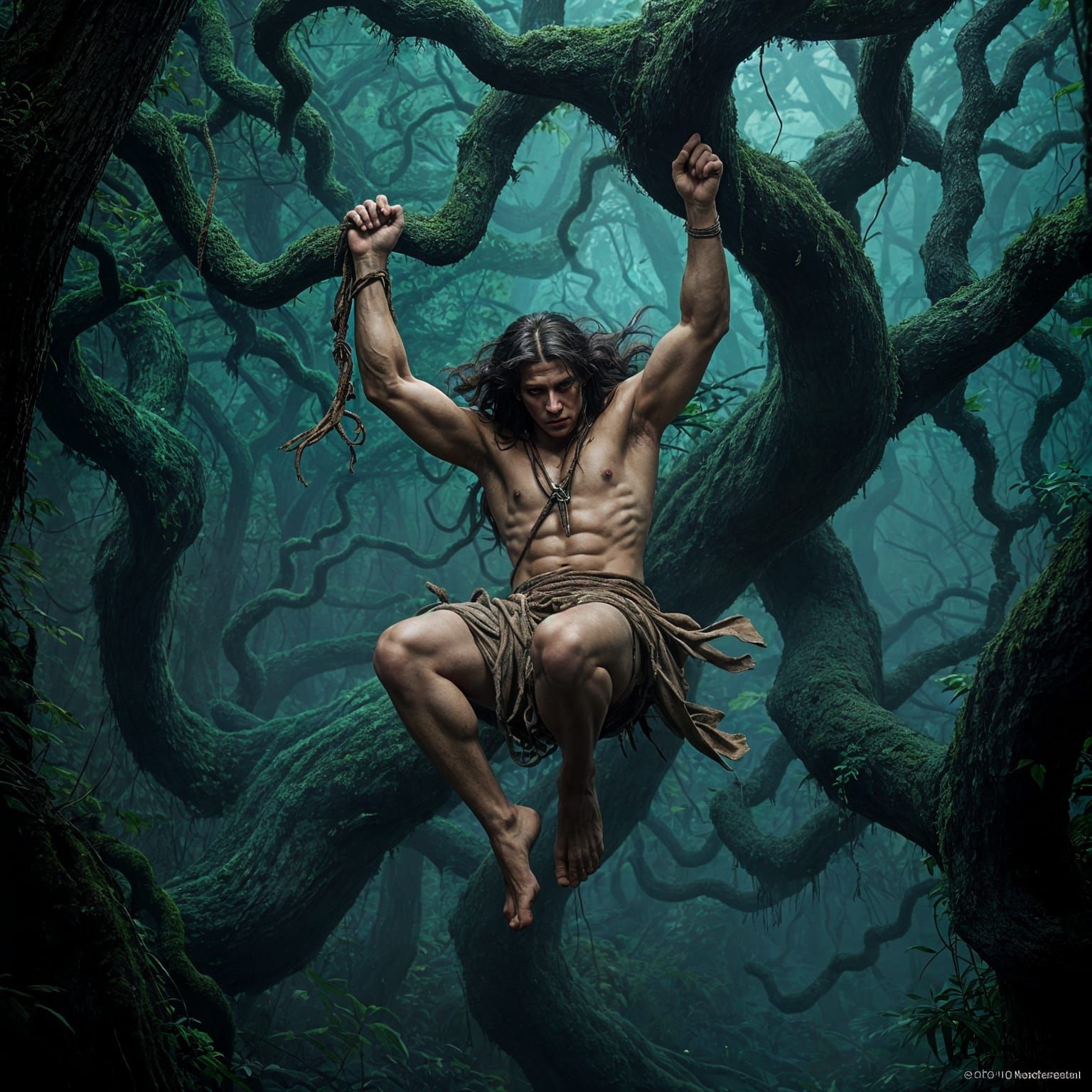 Tarzan in a Haunting, Ancient Jungle