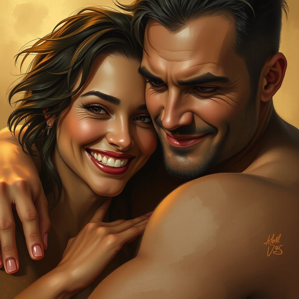 Eternal Love in Warm, Golden Light