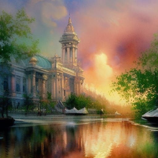 Impressionistic Hyperrealistic Gouache and Watercolor Master...