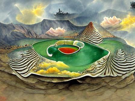 Ace of Cups Landscape in Modern Indian Style