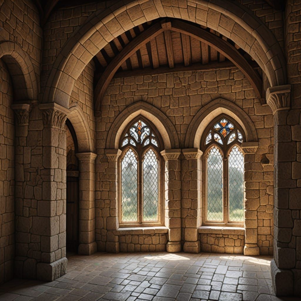 Medieval Realistic Castle Scene
