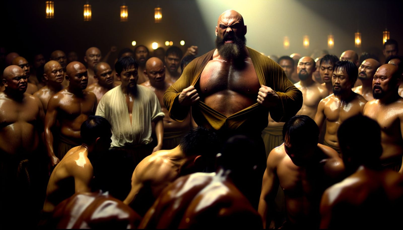 Alpha Male Dominance: A Cinematic Live-Action Scene