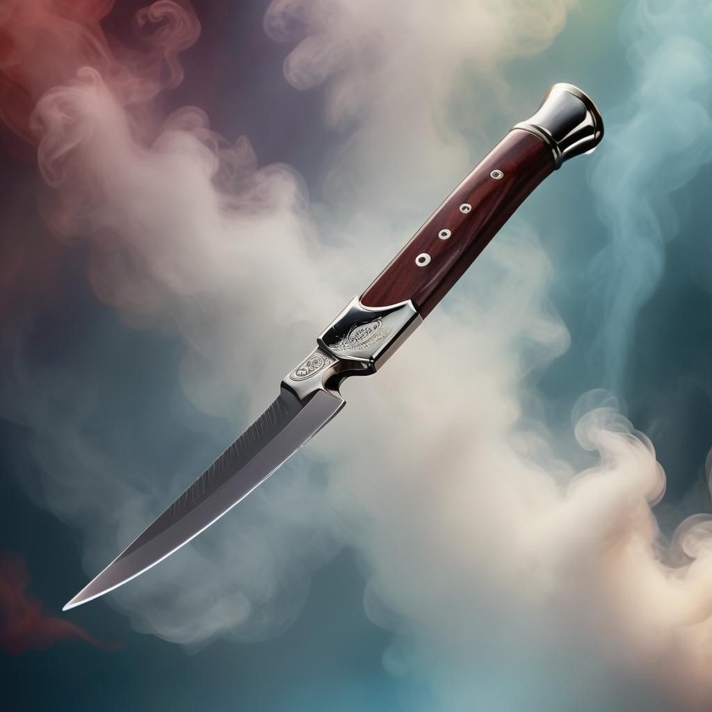 Luxurious Razor in Ethereal Mist, Masterful Craftsmanship in...