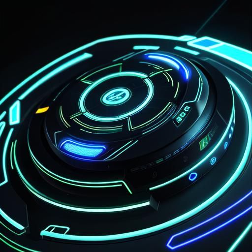 Futuristic Metal Toys in Neon-Lit Macro Photography