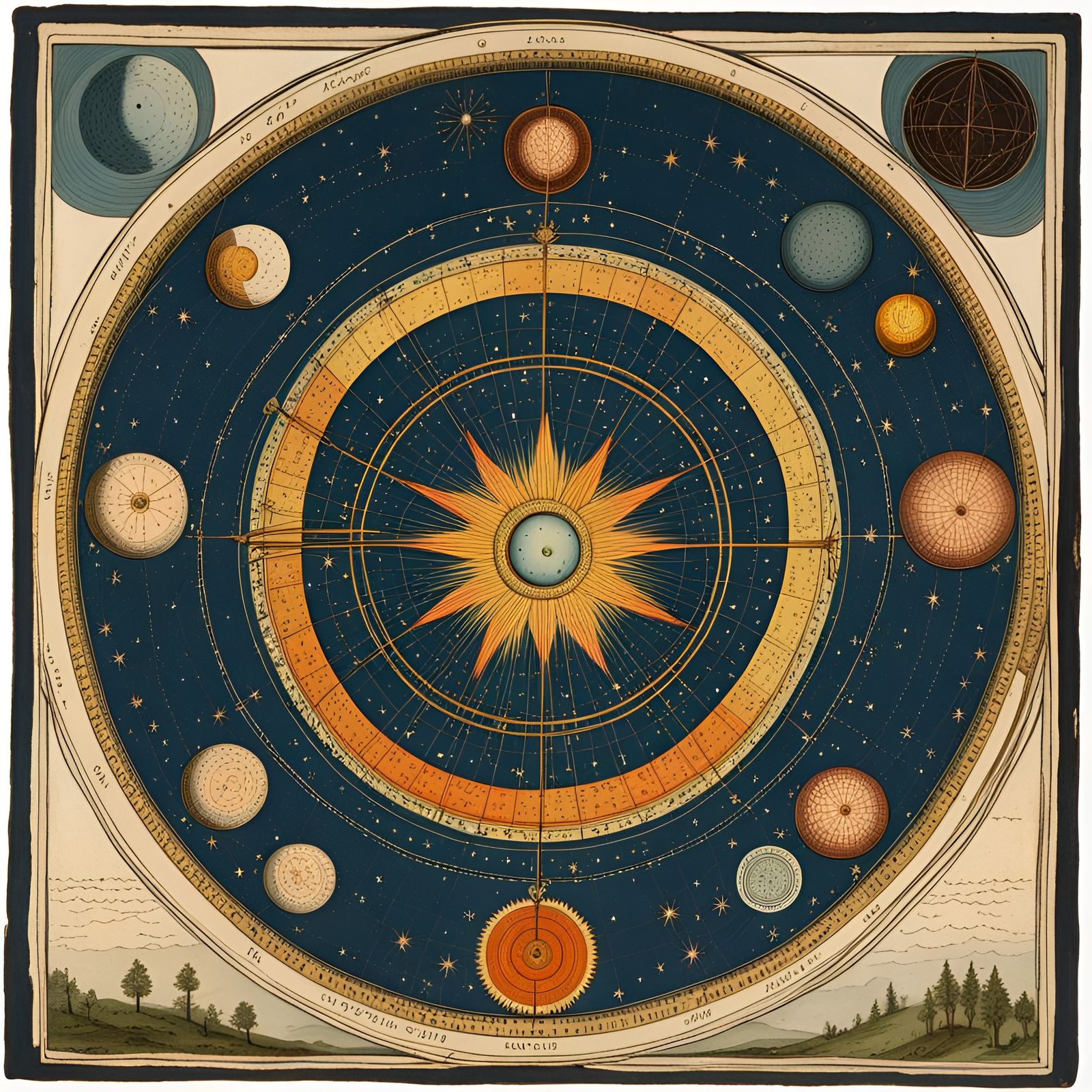 Astronomical star-chart card